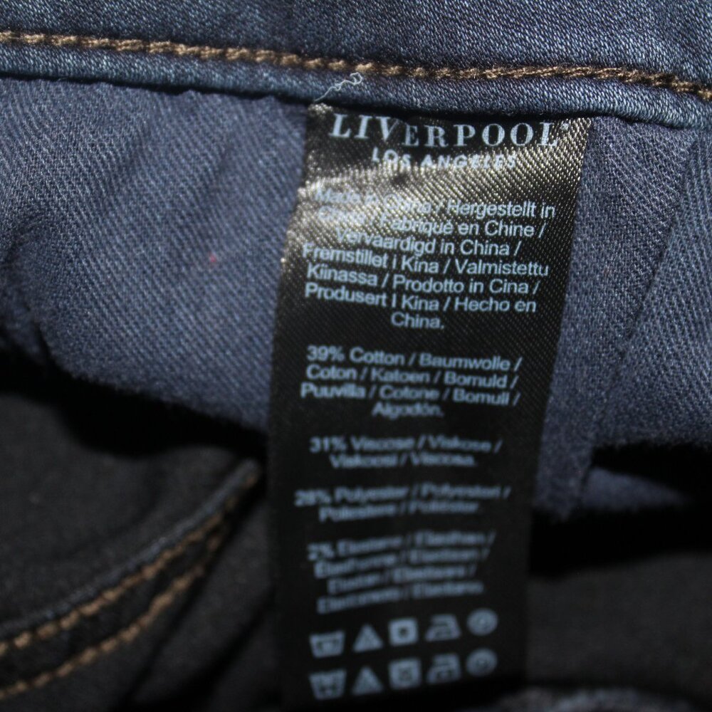 Liverpool Dark Wash Denim Boot Cut Jeans (1048) - Picture 9 of 9